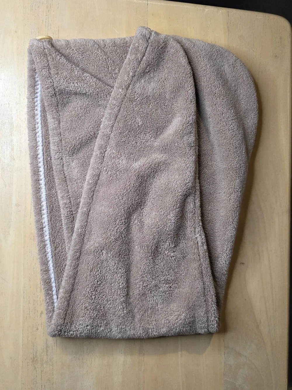 YFONG Brown Microfiber Hair Towel Wrap Quick Dry Turban Twist Button Closure